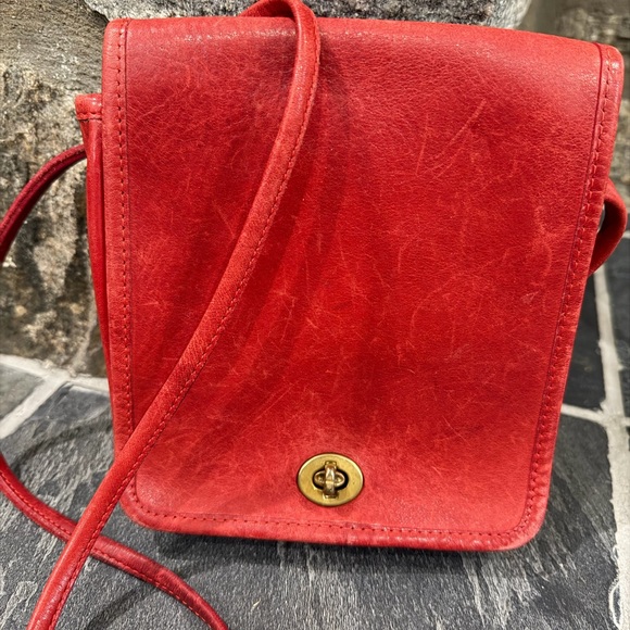 Coach 9620 vintage red leather pouch purse - Picture 1 of 12